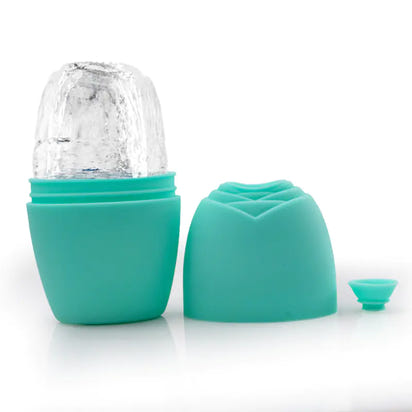 Rose Ice Roller Face Massage Tool with Silicone Base